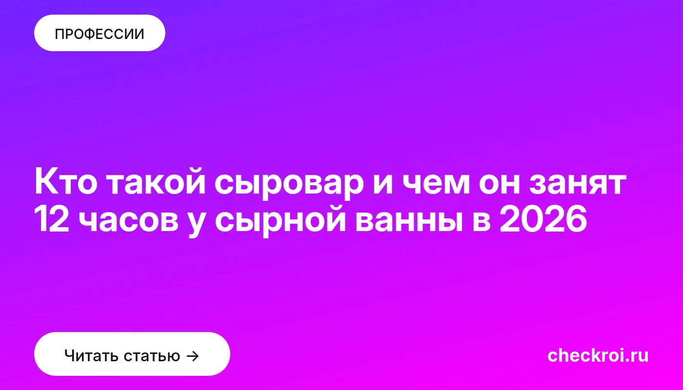 Статья: Кто такой сыровар и чем он занят 12 часов у сырной ванны в 2026 Обложка: Кто такой сыровар и чем он занят 12 часов у сырной ванны в 2026
