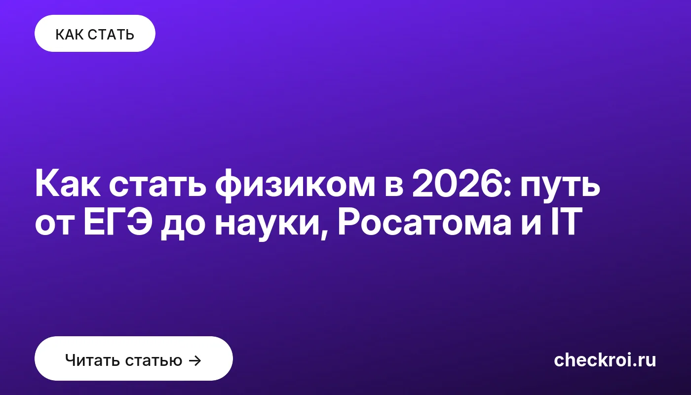 Статья: Как стать физиком в 2026: путь от ЕГЭ до науки, Росатома и IT Обложка: Как стать физиком в 2026: путь от ЕГЭ до науки, Росатома и IT
