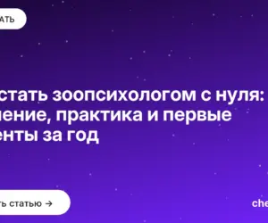 Обложка: Как стать зоопсихологом с нуля: обучение, практика и первые клиенты за год