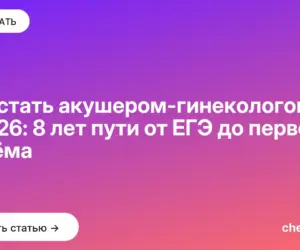 Обложка: Как стать акушером гинекологом в 2026: 8 лет пути от ЕГЭ до первого приёма