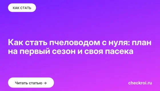 Обложка: Как стать пчеловодом с нуля: план на первый сезон и своя пасека