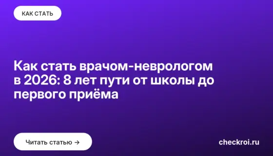 Обложка: Как стать врачом неврологом в 2026: 8 лет пути от школы до первого приёма
