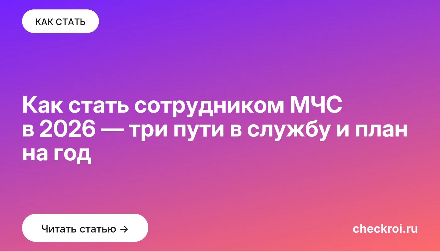Обложка: Как стать сотрудником МЧС в 2026 — три пути в службу и план на год