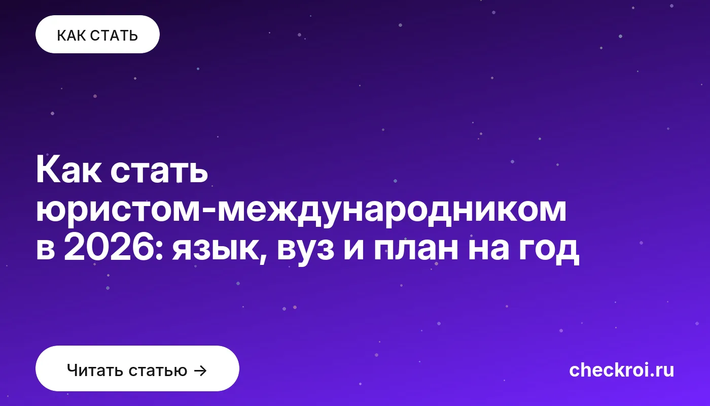 Статья: Как стать юристом-международником в 2026: язык, вуз и план на год Обложка: Как стать юристом международником в 2026: язык, вуз и план на год