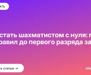 Обложка: Как стать шахматистом с нуля: путь от правил до первого разряда за год