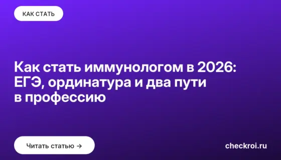 Обложка: Как стать иммунологом в 2026: ЕГЭ, ординатура и два пути в профессию