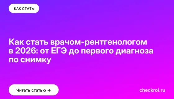 Обложка: Как стать врачом рентгенологом в 2026: от ЕГЭ до первого диагноза по снимку