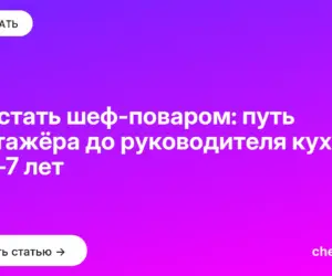 Обложка: Как стать шеф поваром: путь от стажёра до руководителя кухни за 5–7 лет