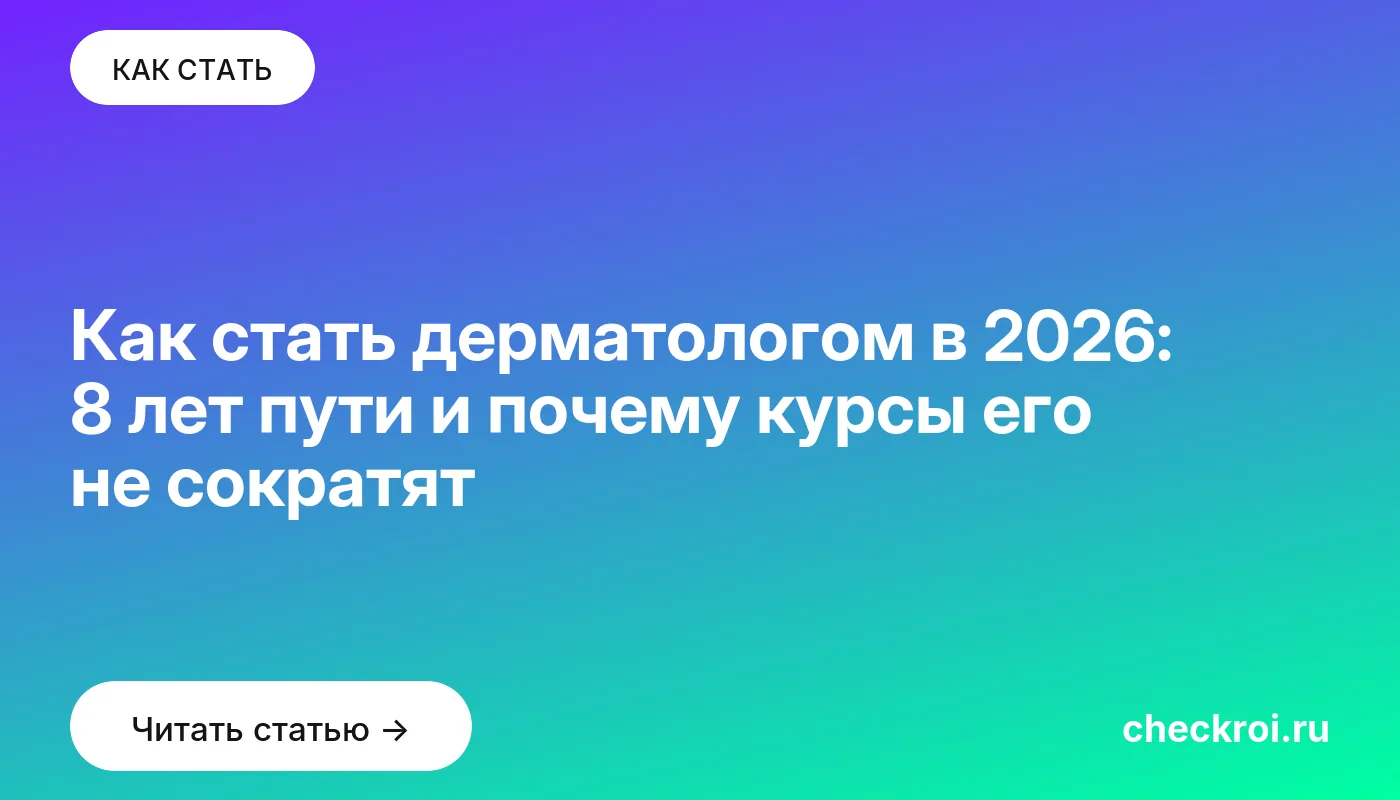 Обложка: Как стать дерматологом в 2026: 8 лет пути и почему курсы его не сократят