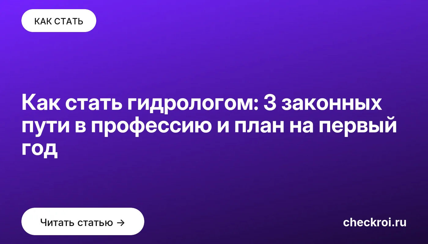 Обложка: Как стать гидрологом: 3 законных пути в профессию и план на первый год