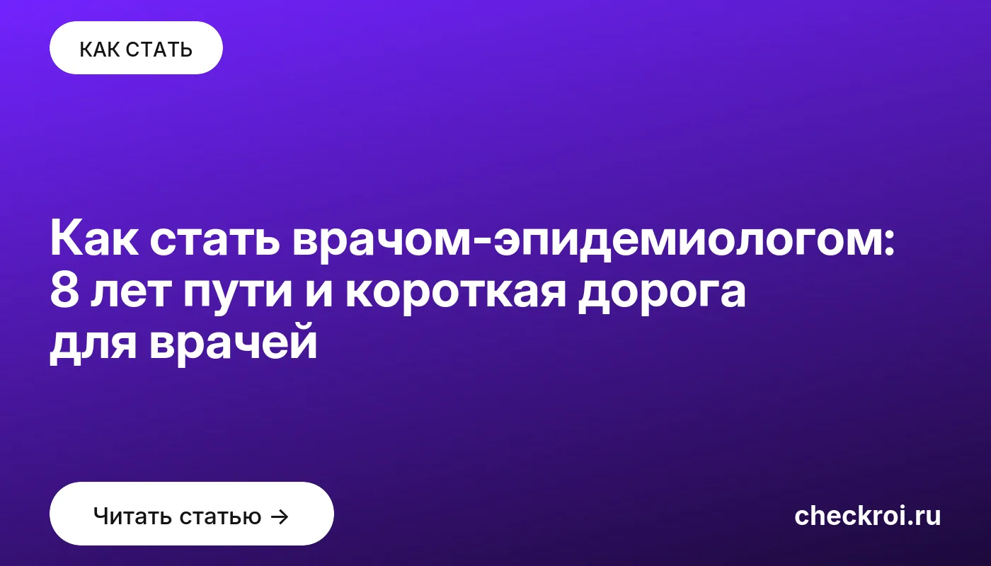 Обложка: Как стать врачом эпидемиологом: 8 лет пути и короткая дорога для врачей