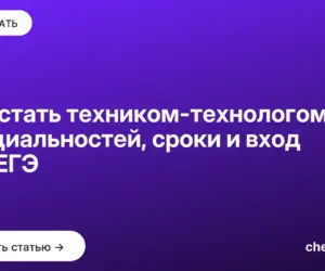 Обложка: Как стать техником технологом: 6 специальностей, сроки и вход без ЕГЭ