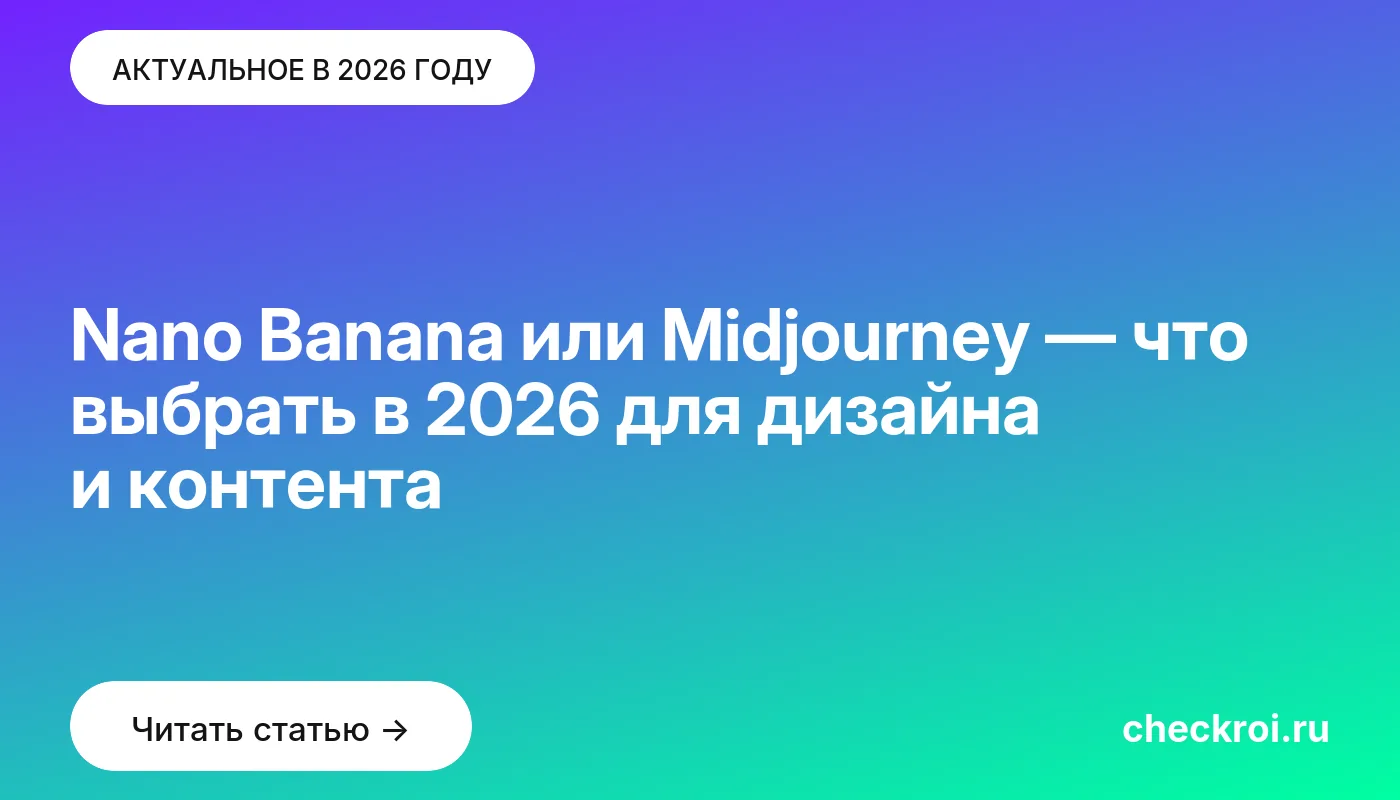 Обложка: Nano Banana или Midjourney — что выбрать в 2026 для дизайна и контента