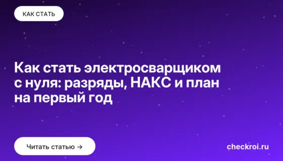 Обложка: Как стать электросварщиком с нуля: разряды, НАКС и план на первый год