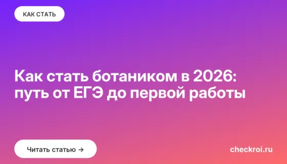 Обложка: Как стать ботаником в 2026: путь от ЕГЭ до первой работы