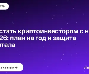 Обложка: Как стать криптоинвестором с нуля в 2026: план на год и защита капитала