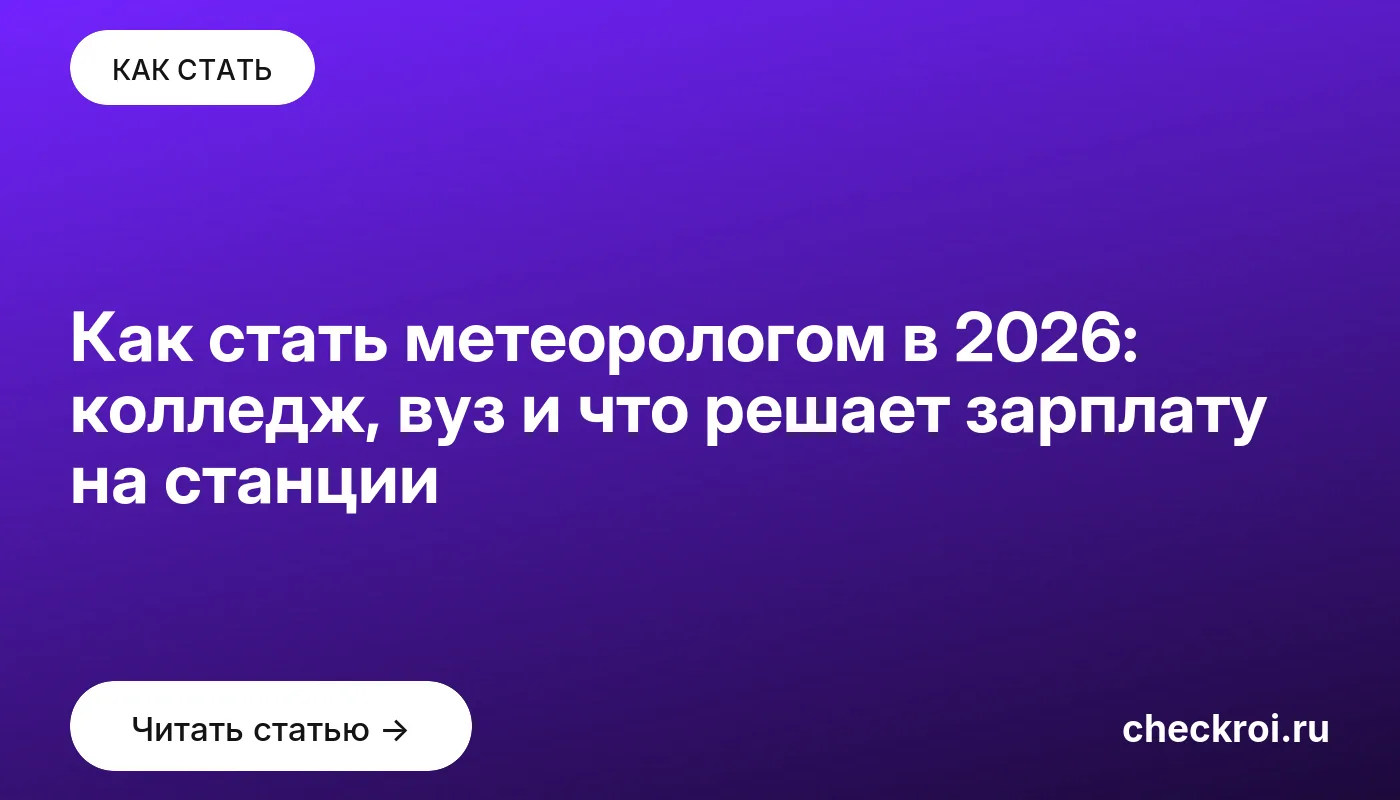 Обложка: Как стать метеорологом в 2026: колледж, вуз и что решает зарплату на станции