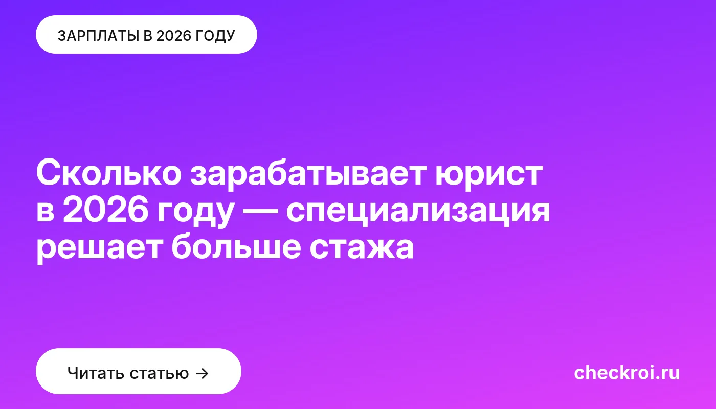 Обложка: Сколько зарабатывает юрист в 2026 году — специализация решает больше стажа