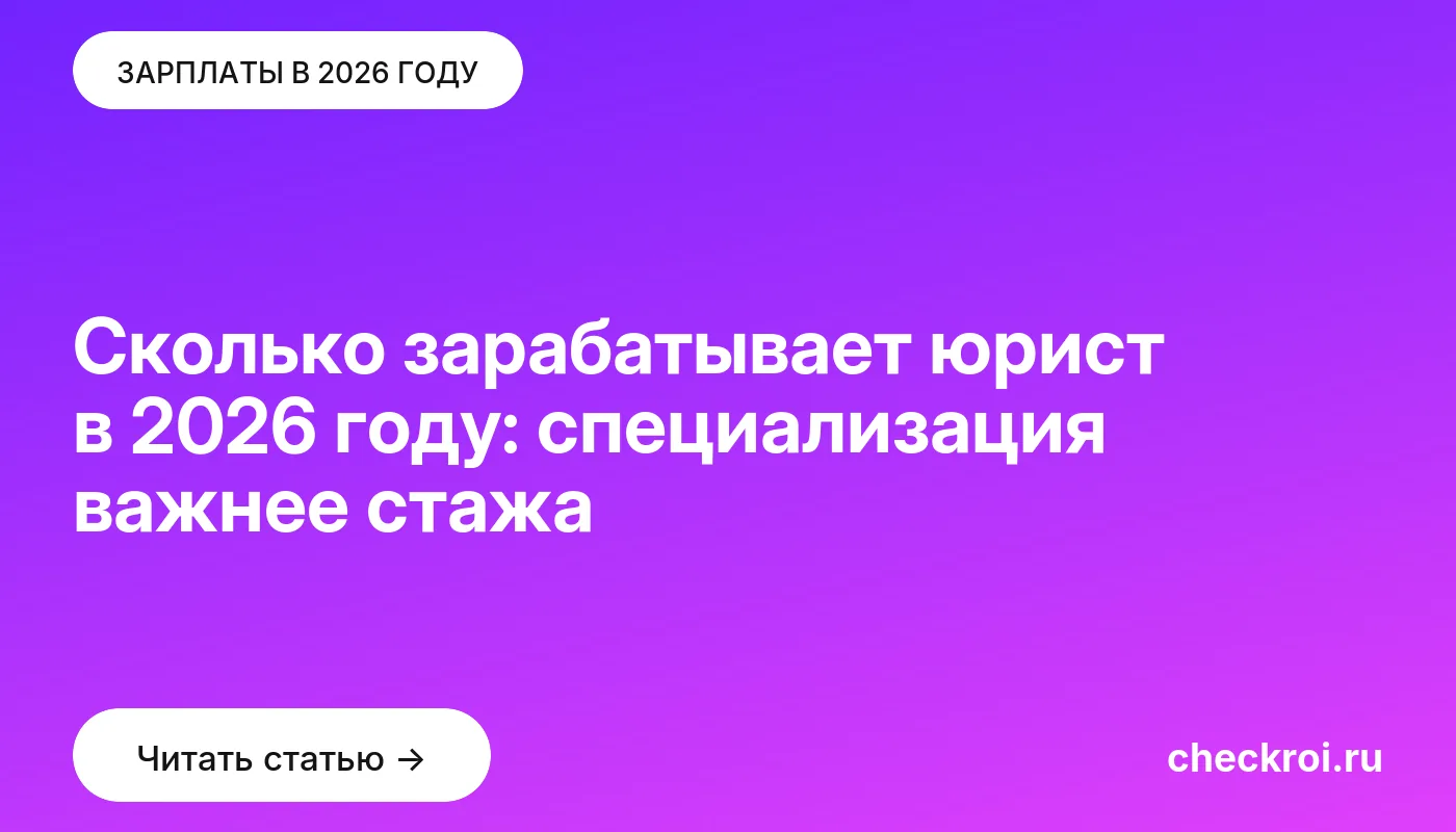 Обложка: Сколько зарабатывает юрист в 2026 году: специализация важнее стажа