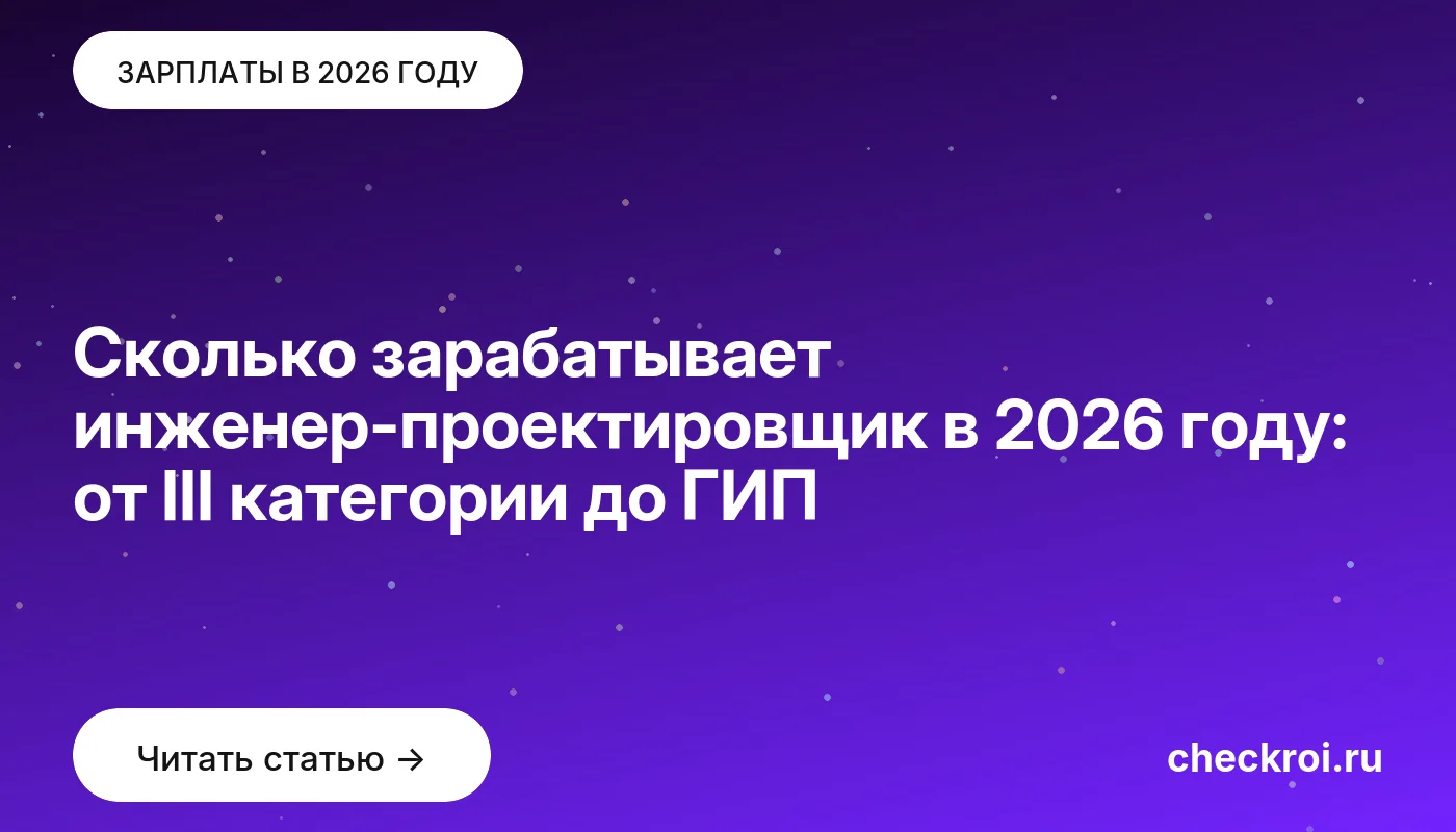 Обложка: Сколько зарабатывает инженер проектировщик в 2026 году: от III категории до ГИП