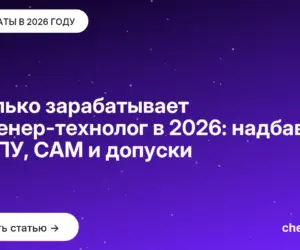 Обложка: Сколько зарабатывает инженер технолог в 2026: надбавки за ЧПУ, CAM и допуски