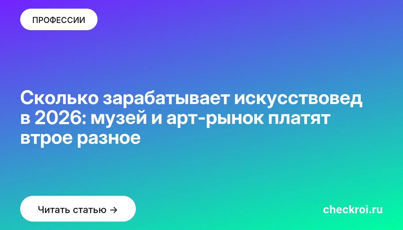 Обложка: Сколько зарабатывает искусствовед в 2026: музей и арт рынок платят втрое разное