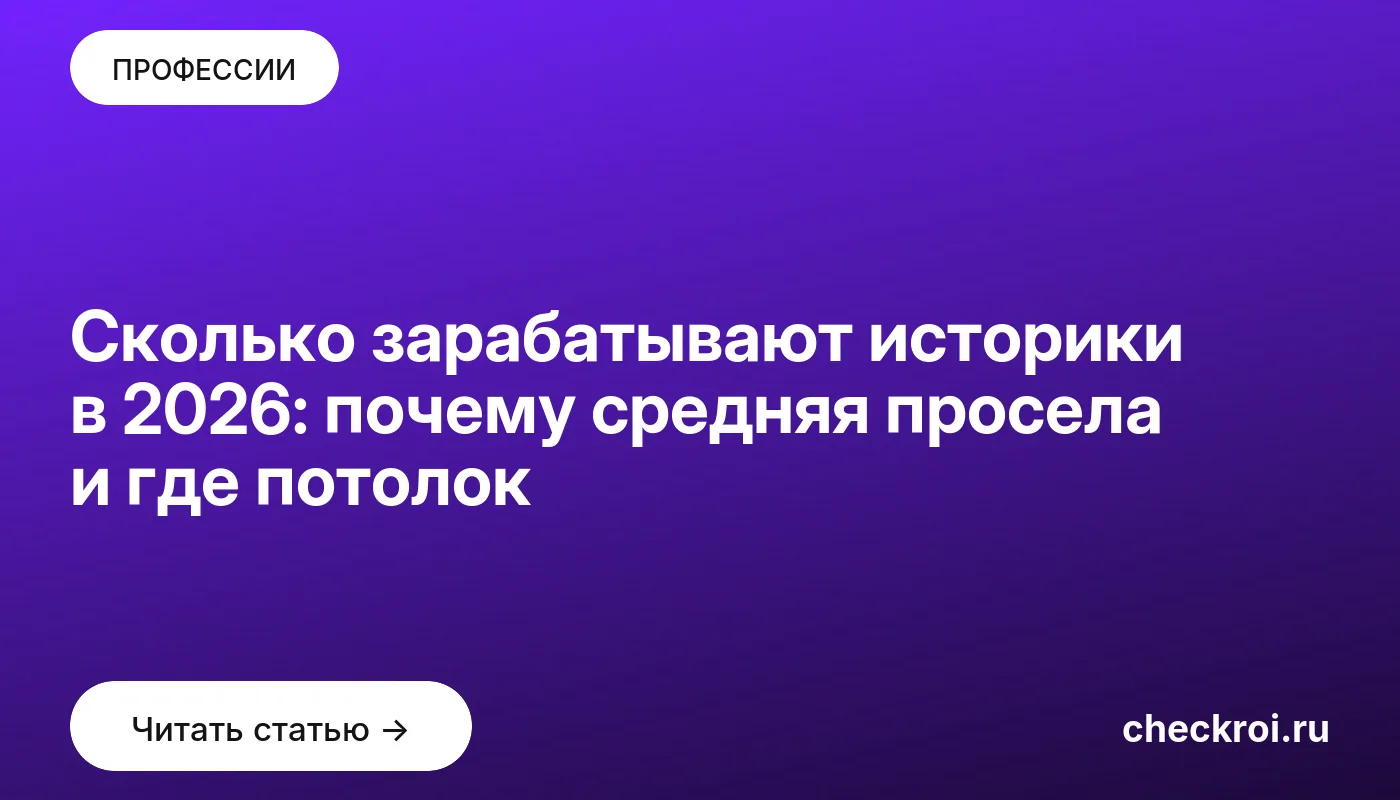 Обложка: Сколько зарабатывают историки в 2026: почему средняя просела и где потолок