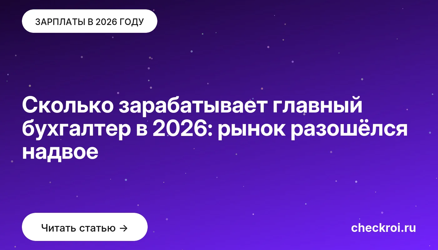 Обложка: Сколько зарабатывает главный бухгалтер в 2026: рынок разошёлся надвое