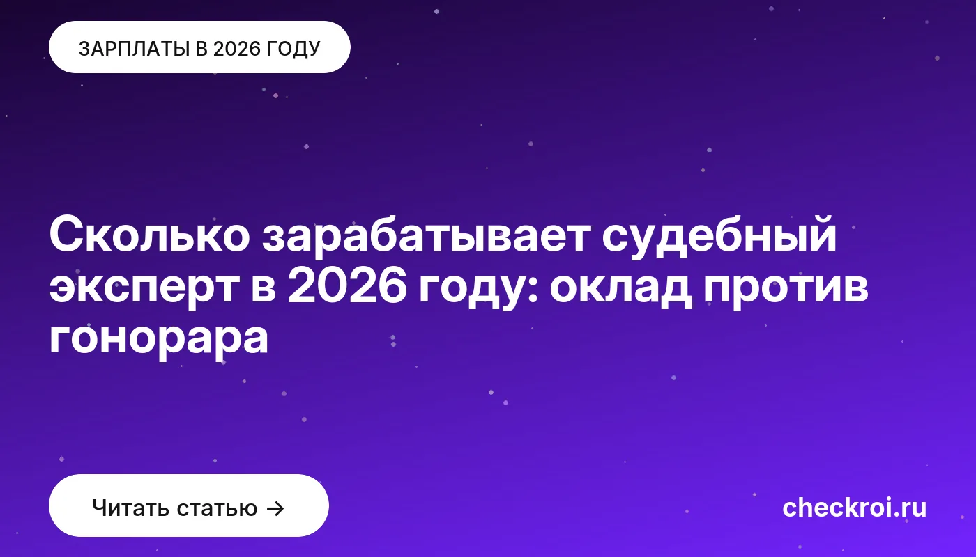 Обложка: Сколько зарабатывает судебный эксперт в 2026 году: оклад против гонорара