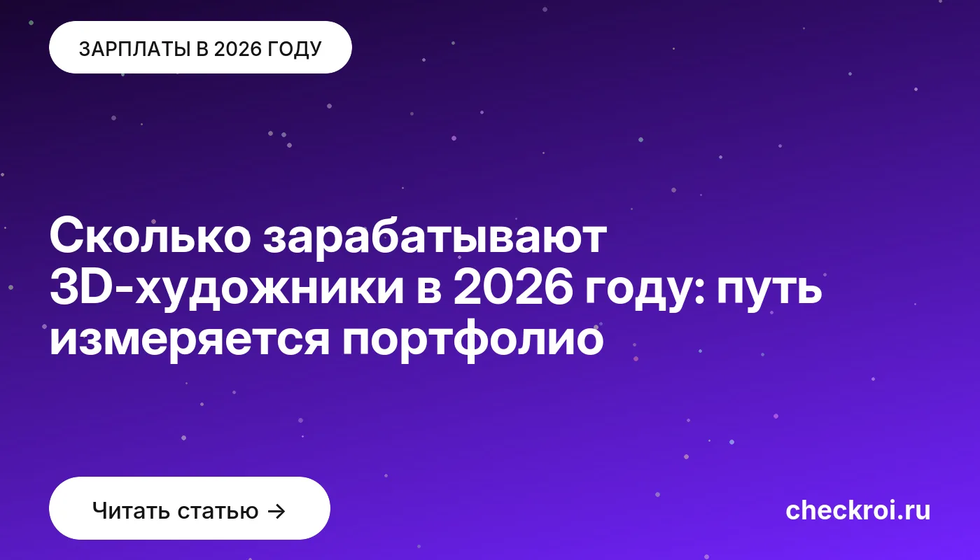 Обложка: Сколько зарабатывают 3D художники в 2026 году: путь измеряется портфолио