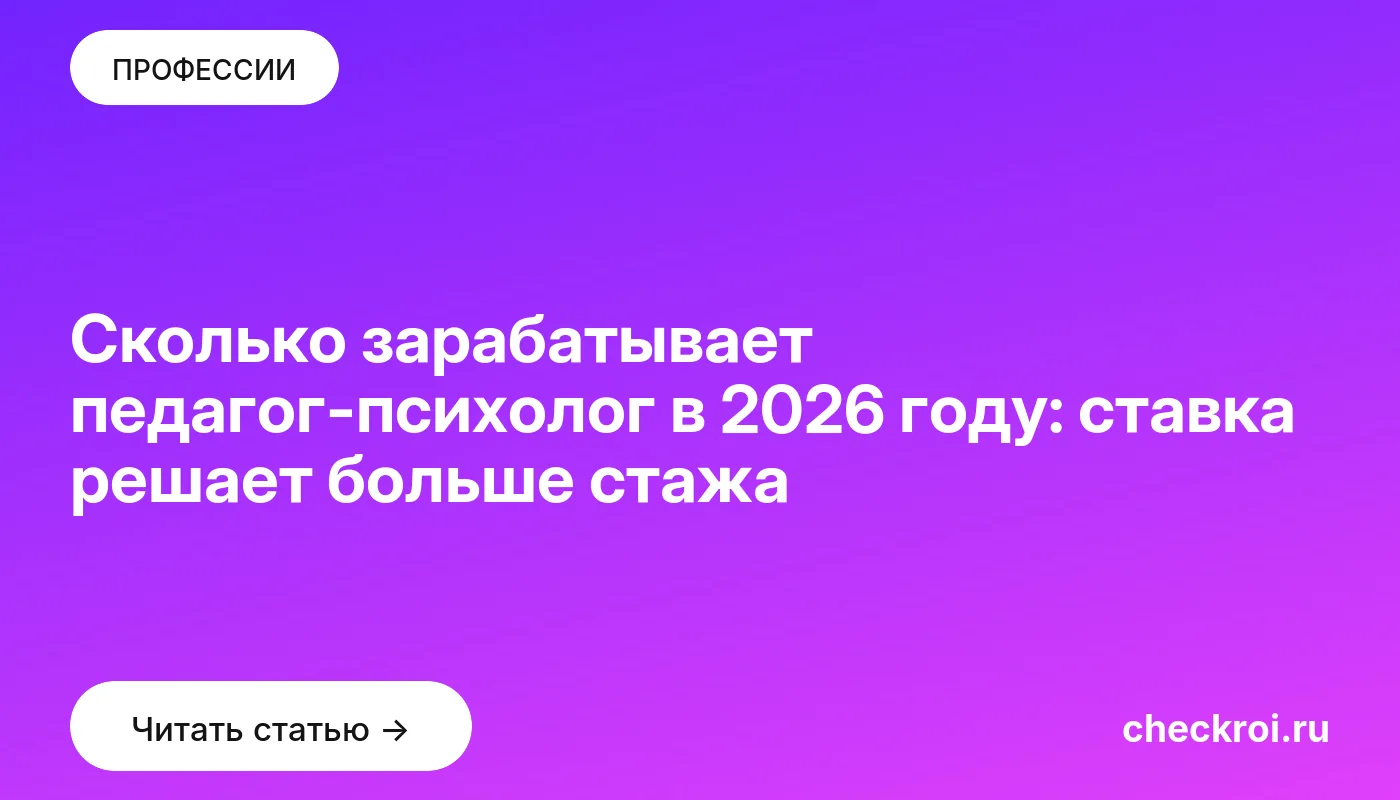 Обложка: Сколько зарабатывает педагог психолог в 2026 году: ставка решает больше стажа