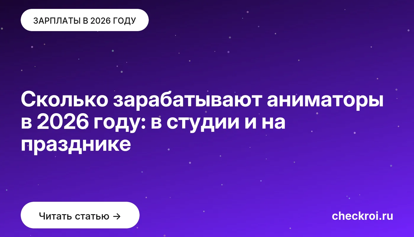Обложка: Сколько зарабатывают аниматоры в 2026 году: в студии и на празднике