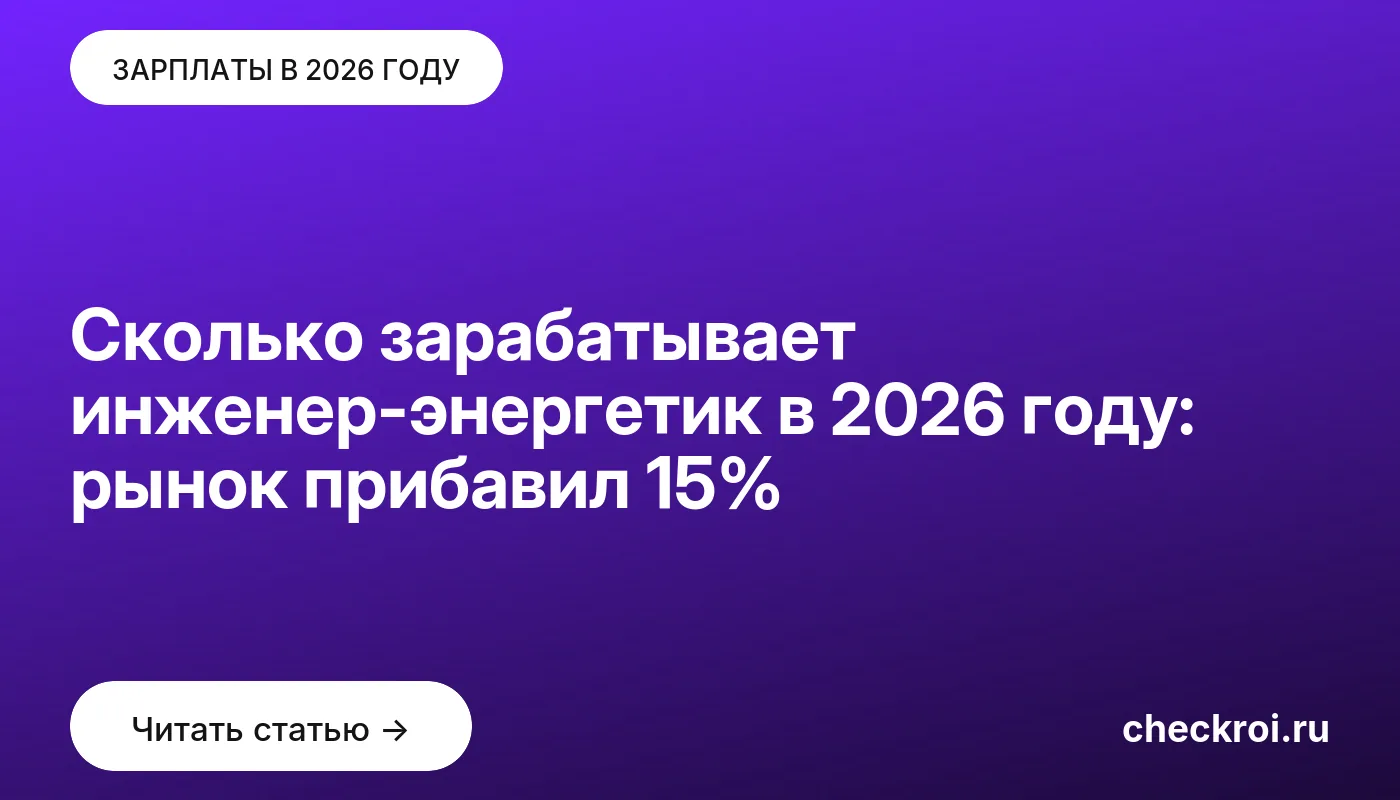 Обложка: Сколько зарабатывает инженер энергетик в 2026 году: рынок прибавил 15%
