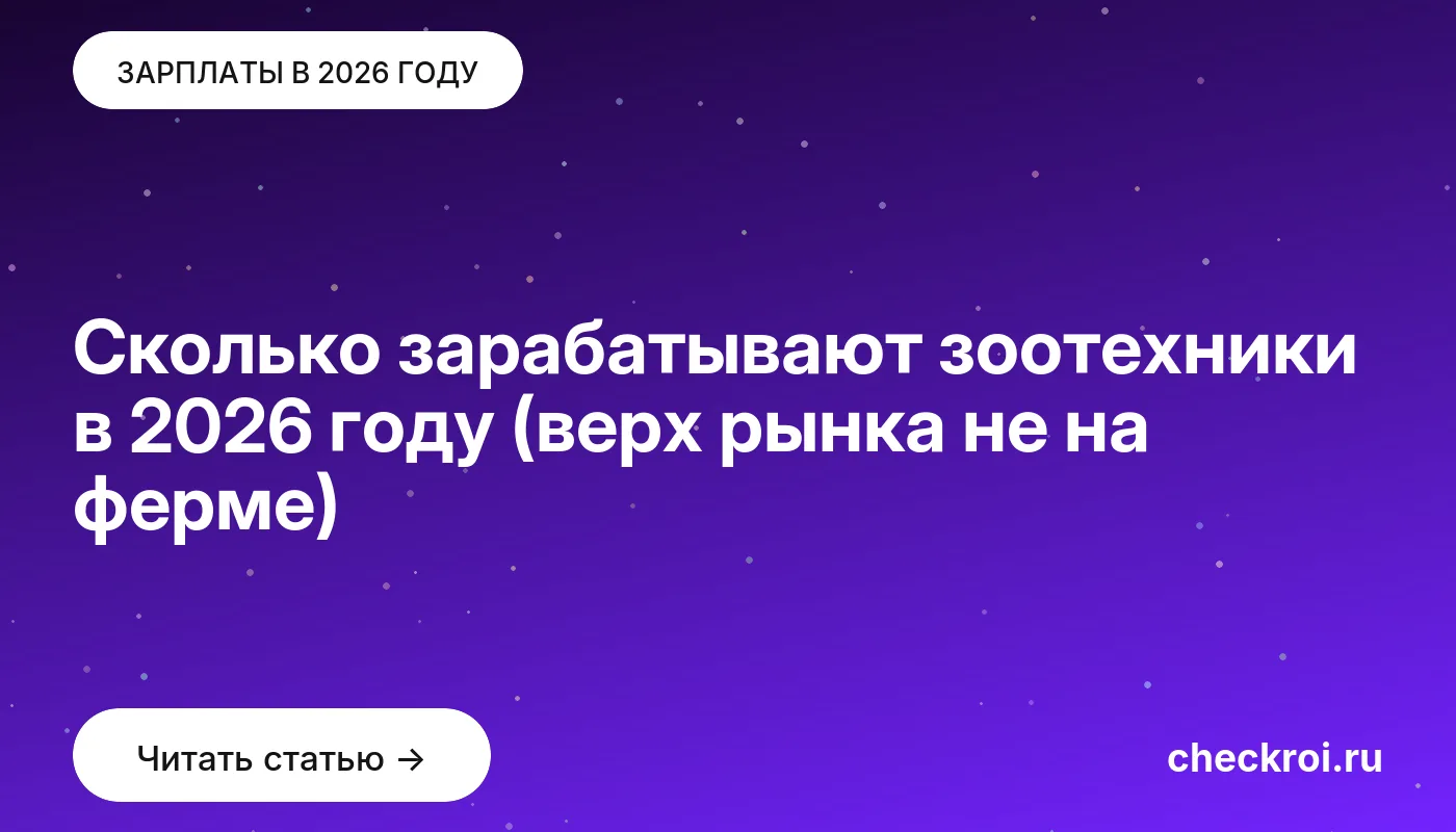 Обложка: Сколько зарабатывают зоотехники в 2026 году (верх рынка не на ферме)