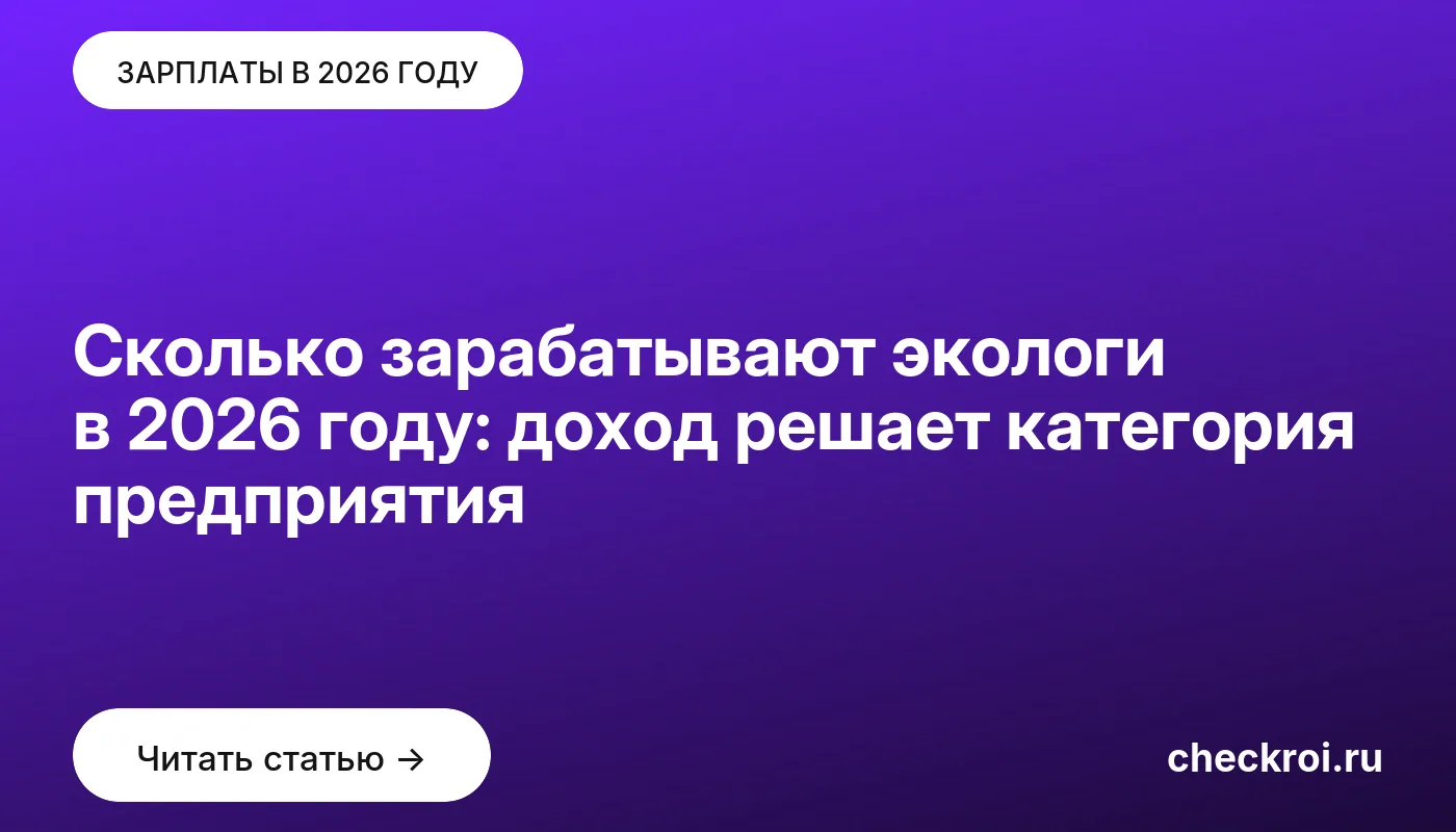 Обложка: Сколько зарабатывают экологи в 2026 году: доход решает категория предприятия