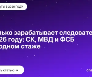 Обложка: Сколько зарабатывает следователь в 2026 году: СК, МВД и ФСБ при одном стаже