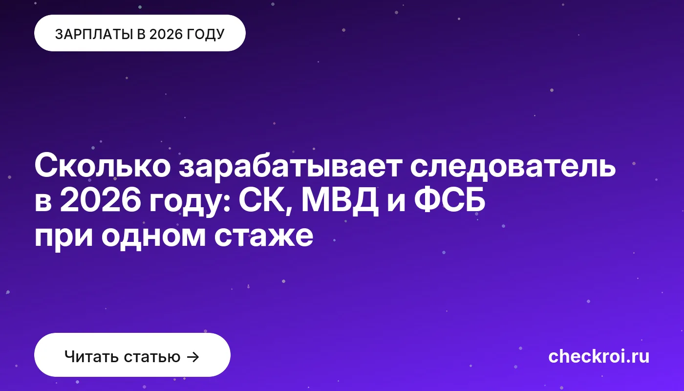 Обложка: Сколько зарабатывает следователь в 2026 году: СК, МВД и ФСБ при одном стаже