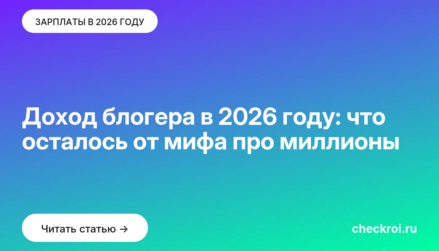 Обложка: Доход блогера в 2026 году: что осталось от мифа про миллионы