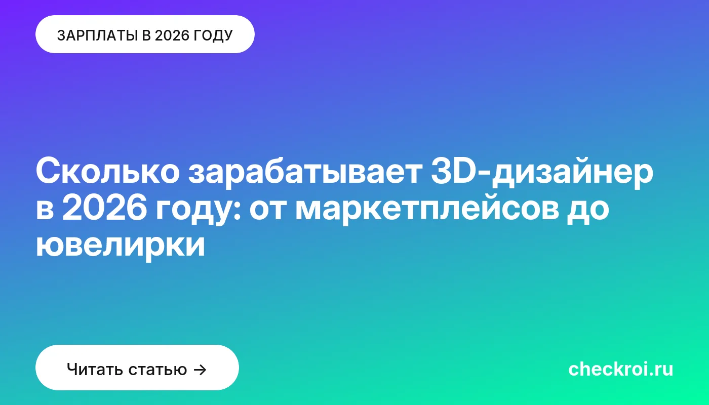 Обложка: Сколько зарабатывает 3D дизайнер в 2026 году: от маркетплейсов до ювелирки