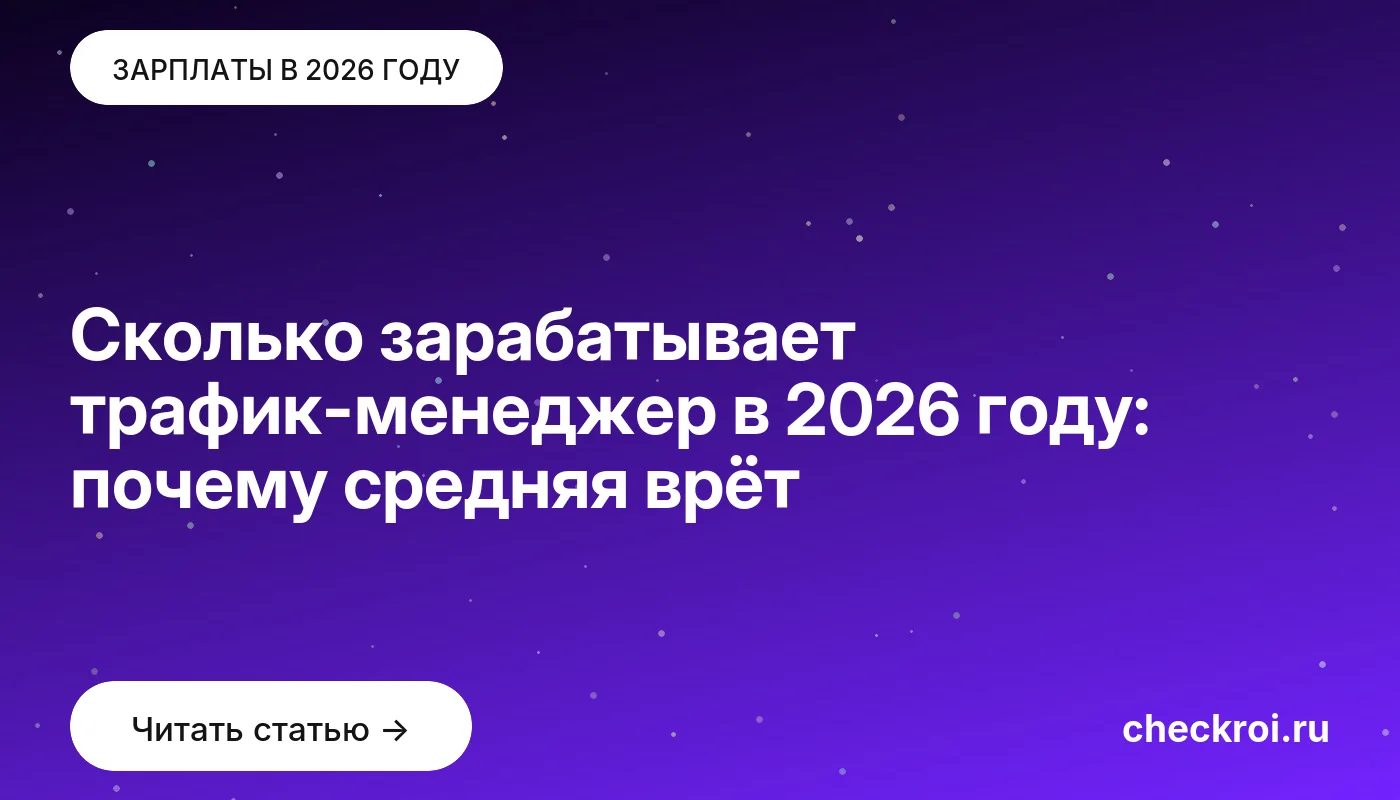 Обложка: Сколько зарабатывает трафик менеджер в 2026 году: почему средняя врёт