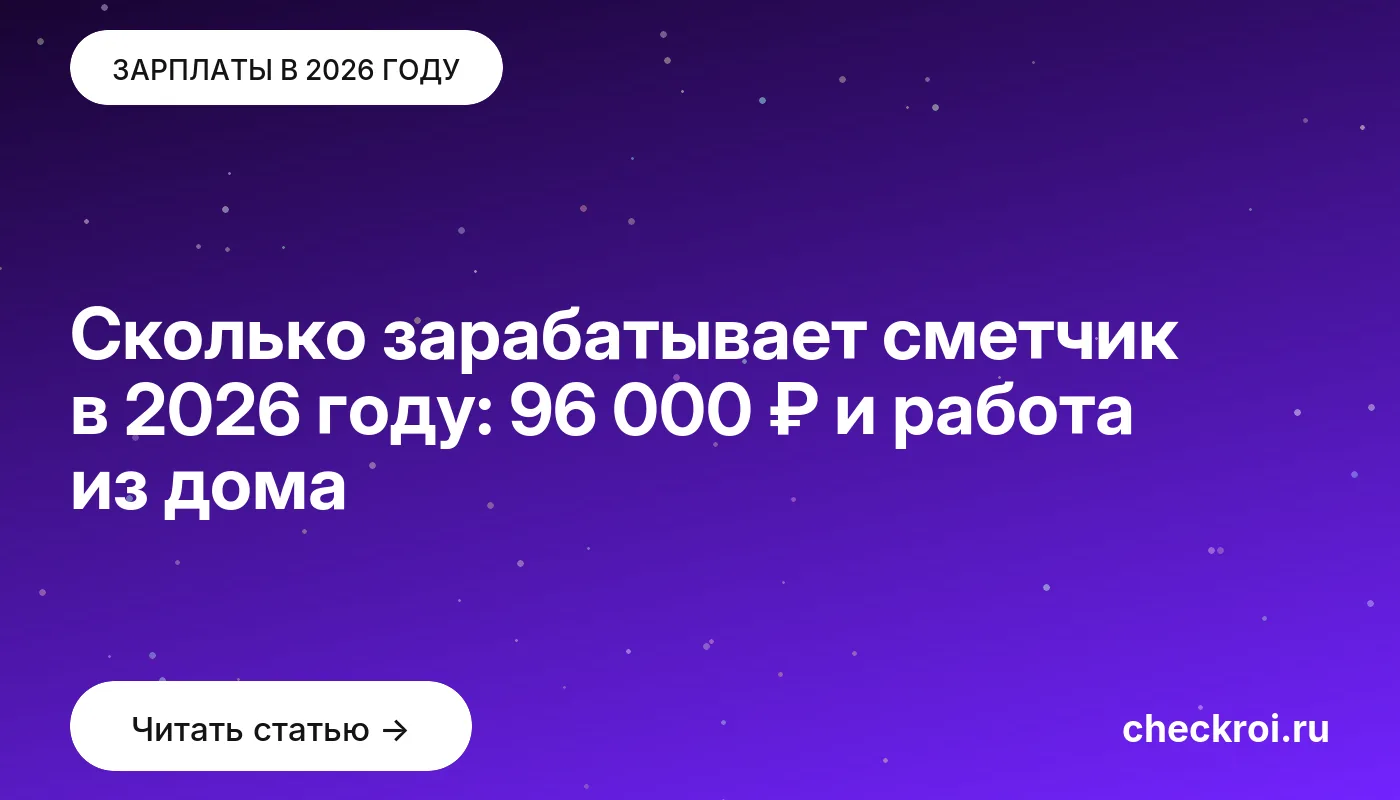 Обложка: Сколько зарабатывает сметчик в 2026 году: 96 000 ₽ и работа из дома