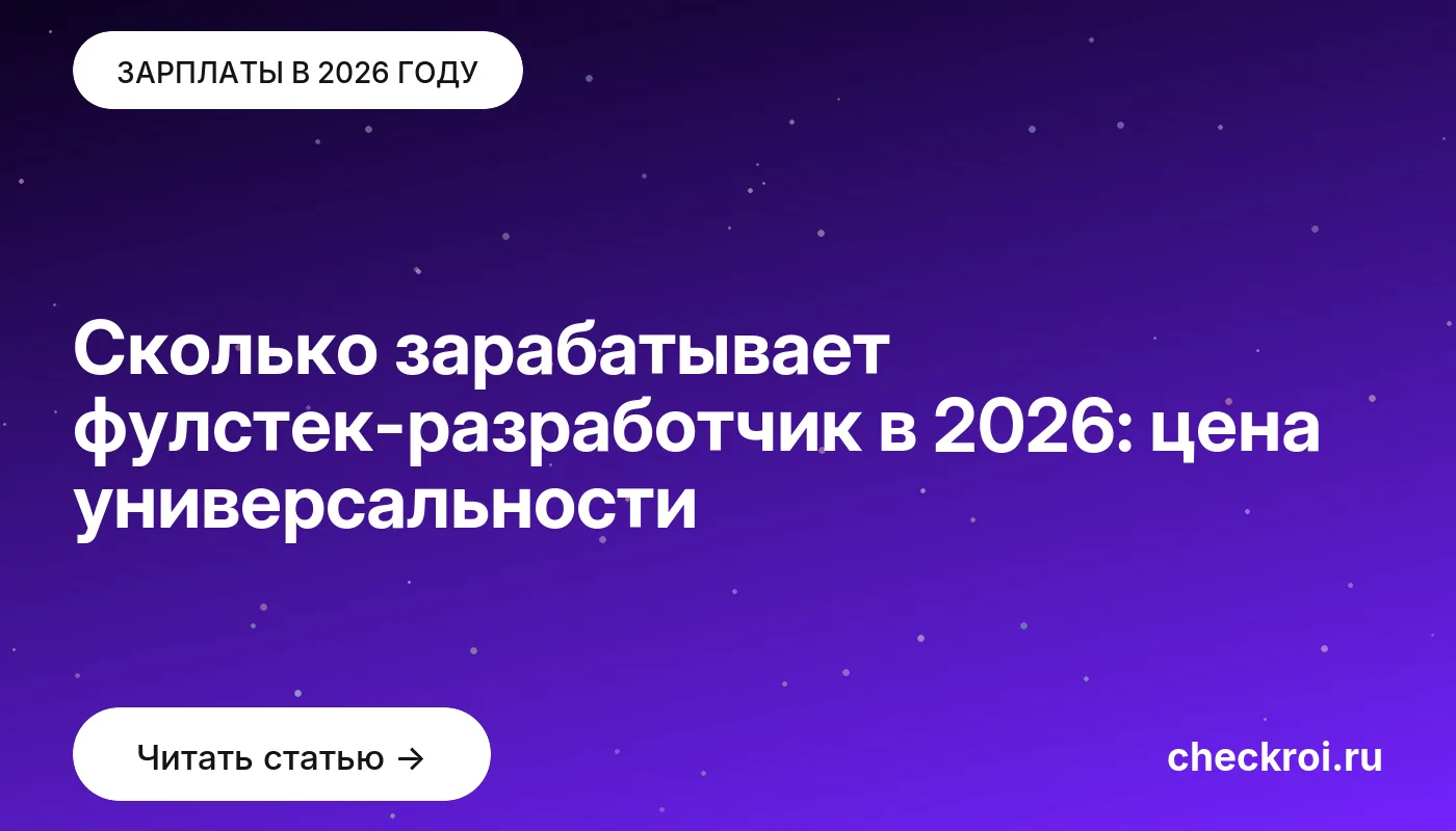 Обложка: Сколько зарабатывает фулстек разработчик в 2026: цена универсальности