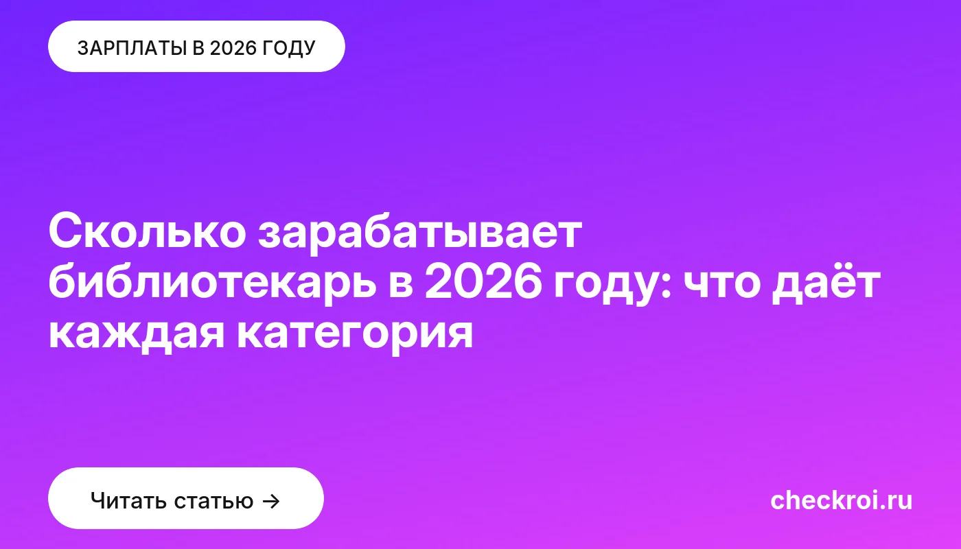 Обложка: Сколько зарабатывает библиотекарь в 2026 году: что даёт каждая категория