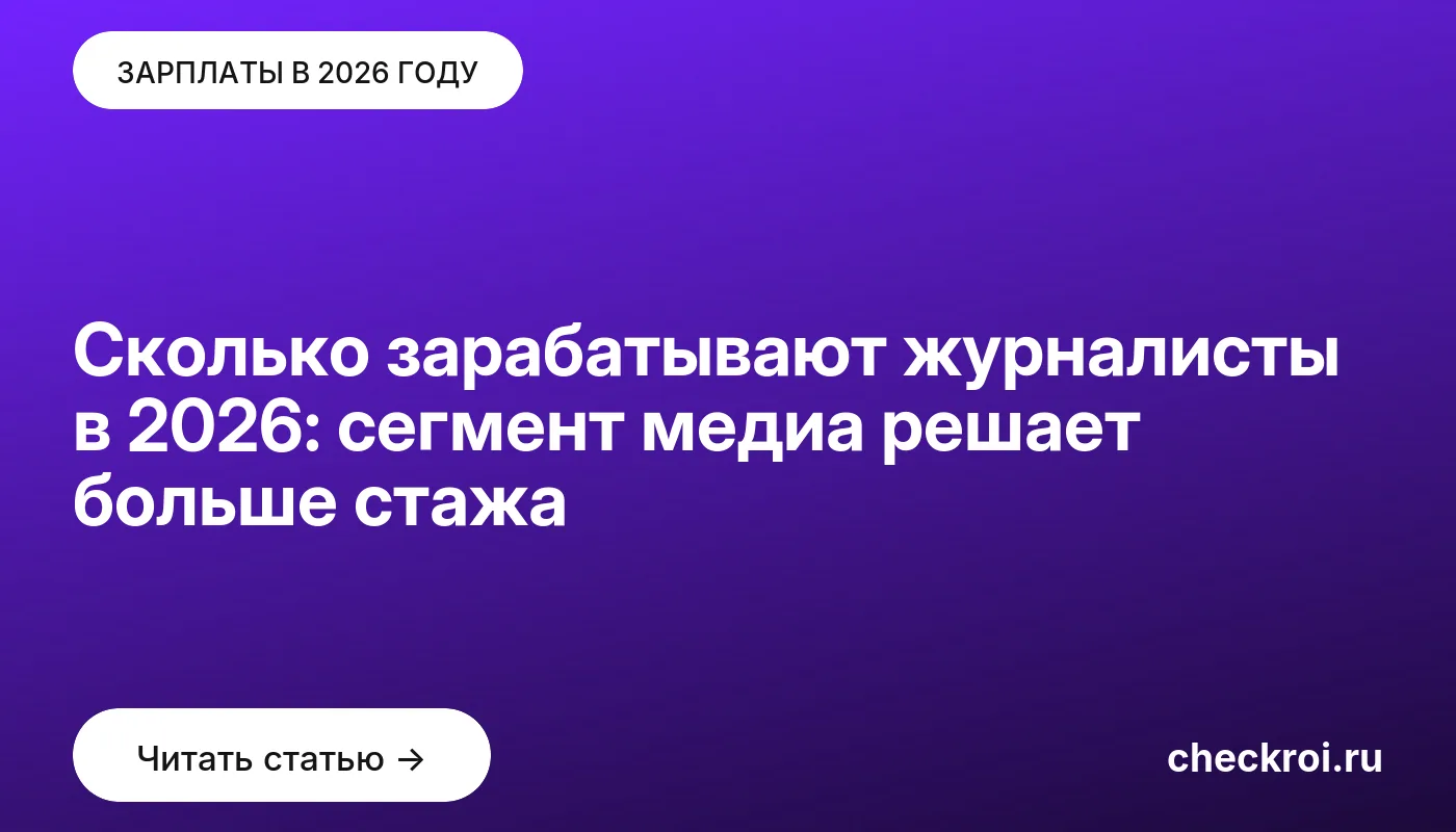 Обложка: Сколько зарабатывают журналисты в 2026: сегмент медиа решает больше стажа