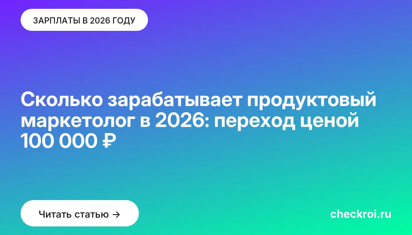 Обложка: Сколько зарабатывает продуктовый маркетолог в 2026: переход ценой 100 000 ₽