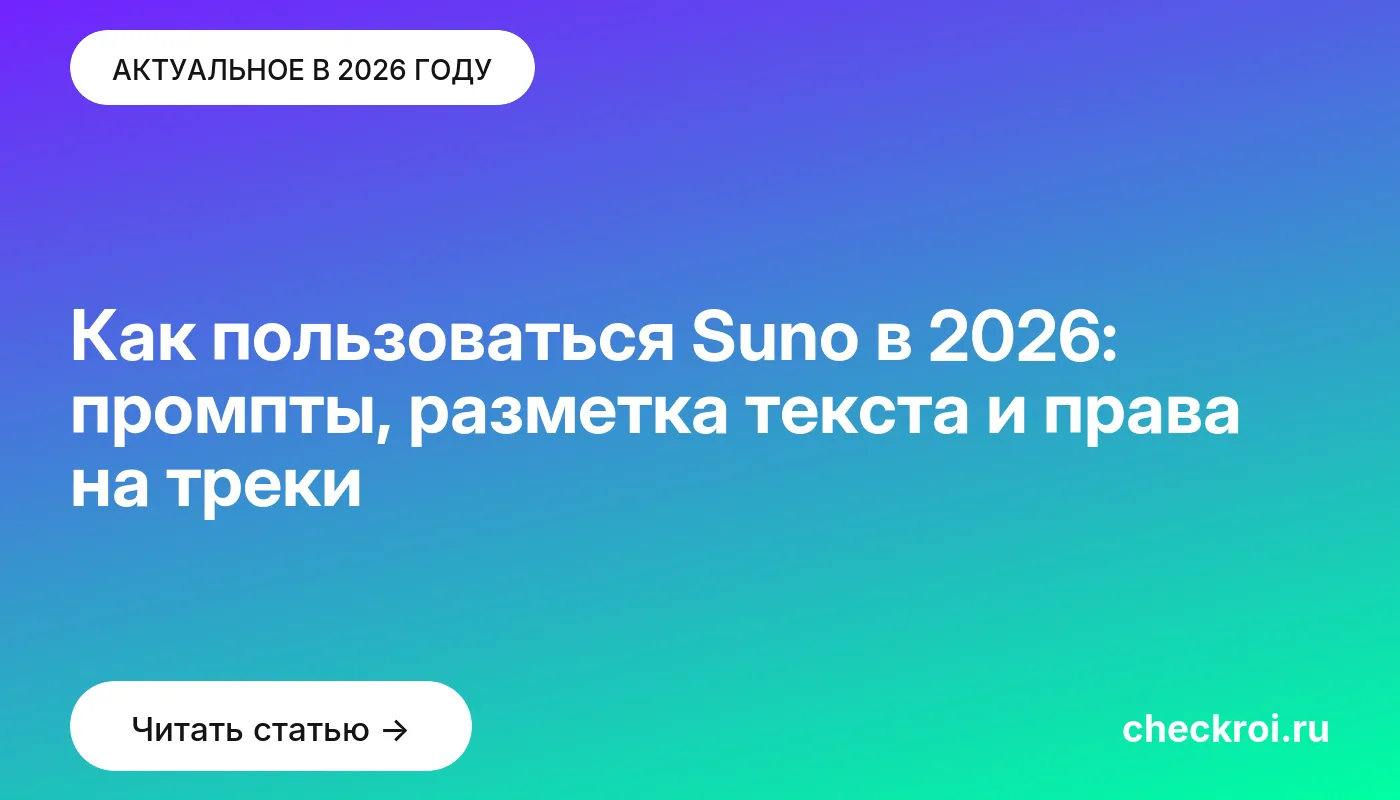 Обложка: Как пользоваться Suno в 2026: промпты, разметка текста и права на треки