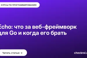 Обложка: Echo: что за веб-фреймворк для Go и когда его брать