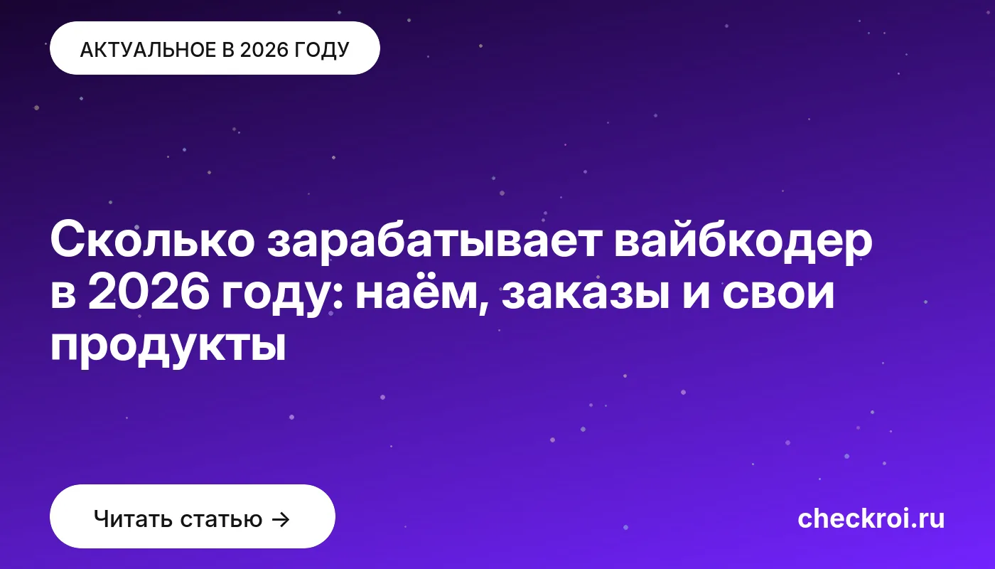Обложка: Сколько зарабатывает вайбкодер в 2026 году: наём, заказы и свои продукты