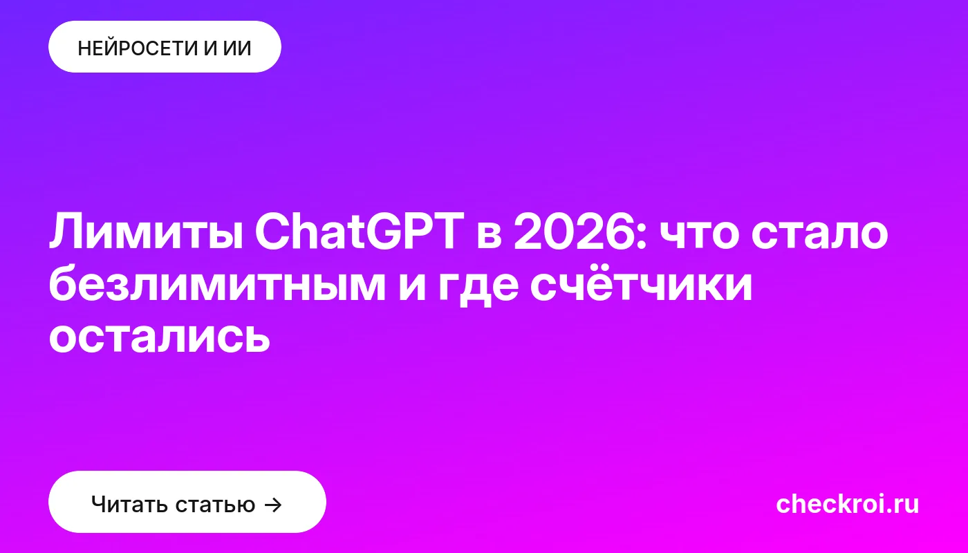 Обложка: Лимиты ChatGPT в 2026: что стало безлимитным и где счётчики остались