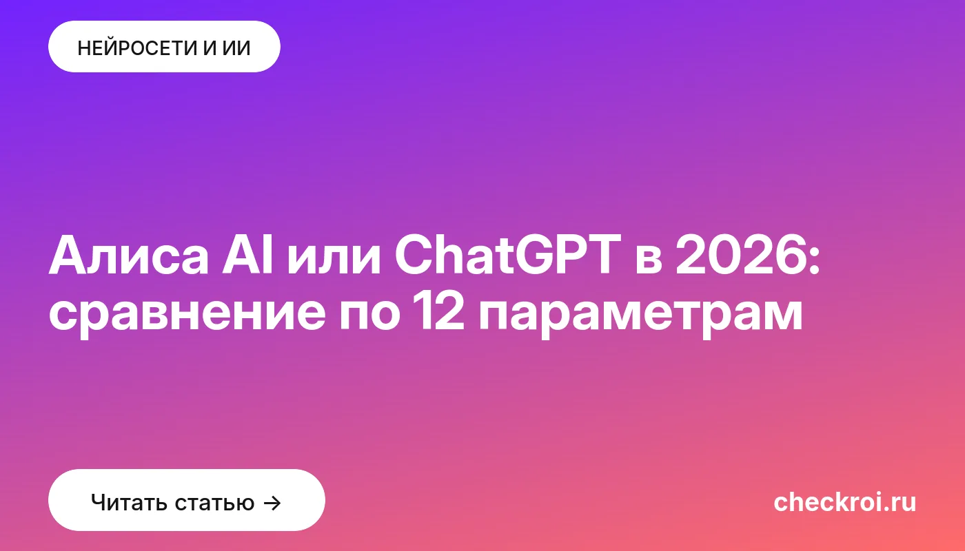 Обложка: Алиса AI или ChatGPT в 2026: сравнение по 12 параметрам